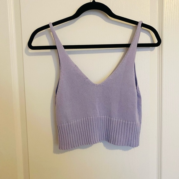 Forever 21 Purple Knit Crop Top - Picture 2 of 4